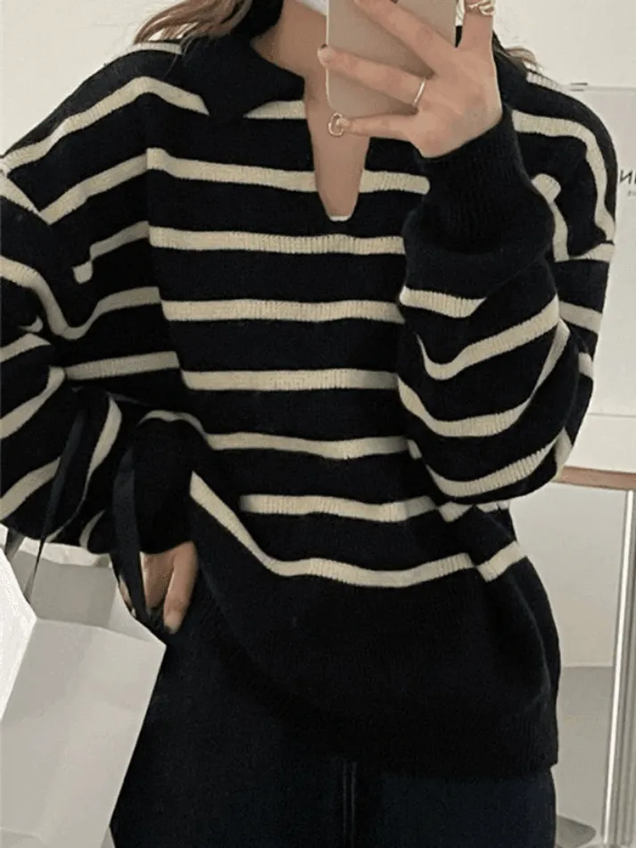 Vintage Striped Pullover Sweater