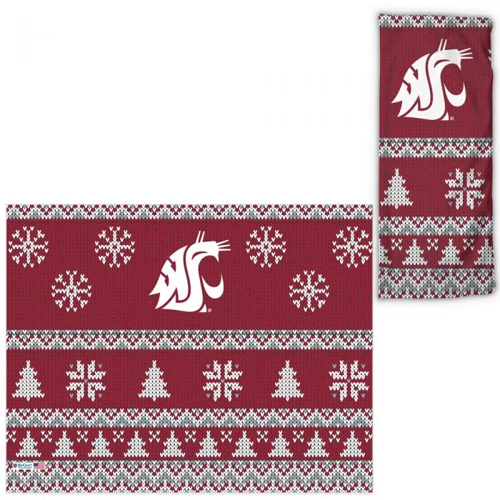 WASHINGTON STATE COUGARS UGLY SWEATER SKI GAITER