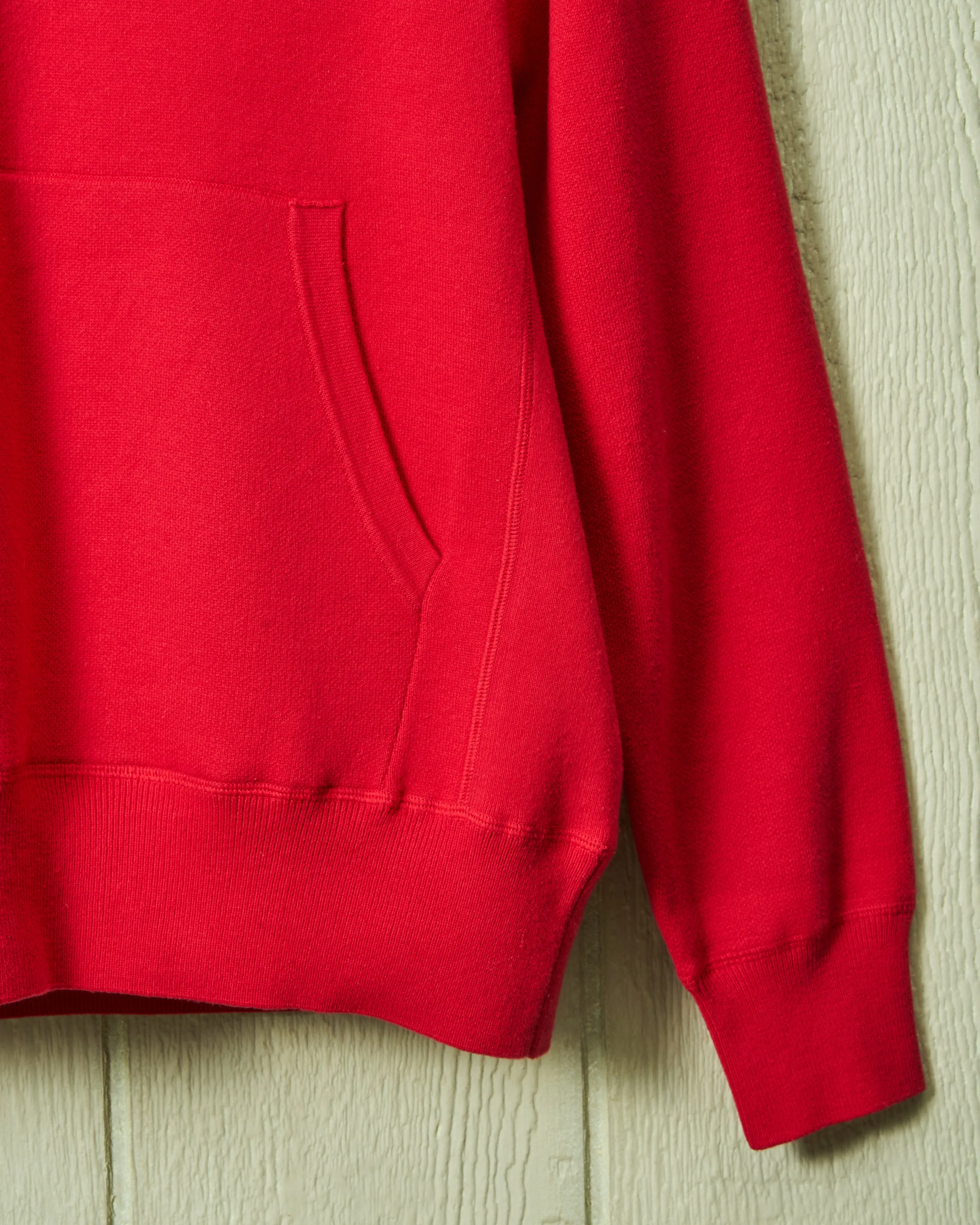 Wharf Knit Hoodie in Crimson