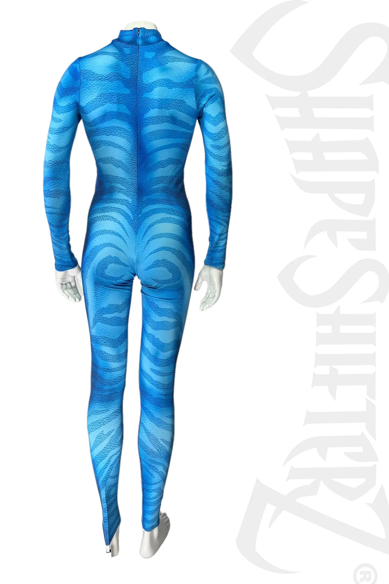 Women's Blue Zebra Bodysuit - Cosplay | Athletics | Performance