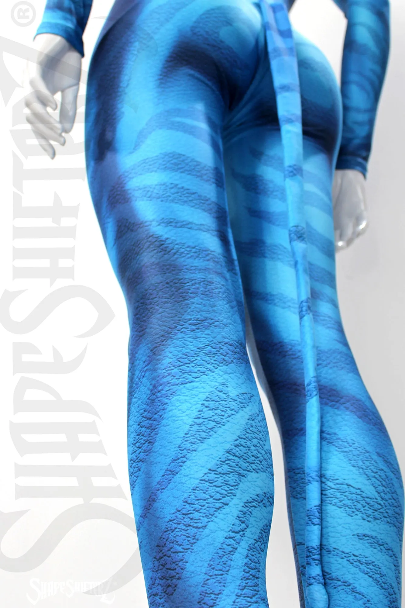 Women's Blue Zebra Bodysuit - Cosplay | Athletics | Performance