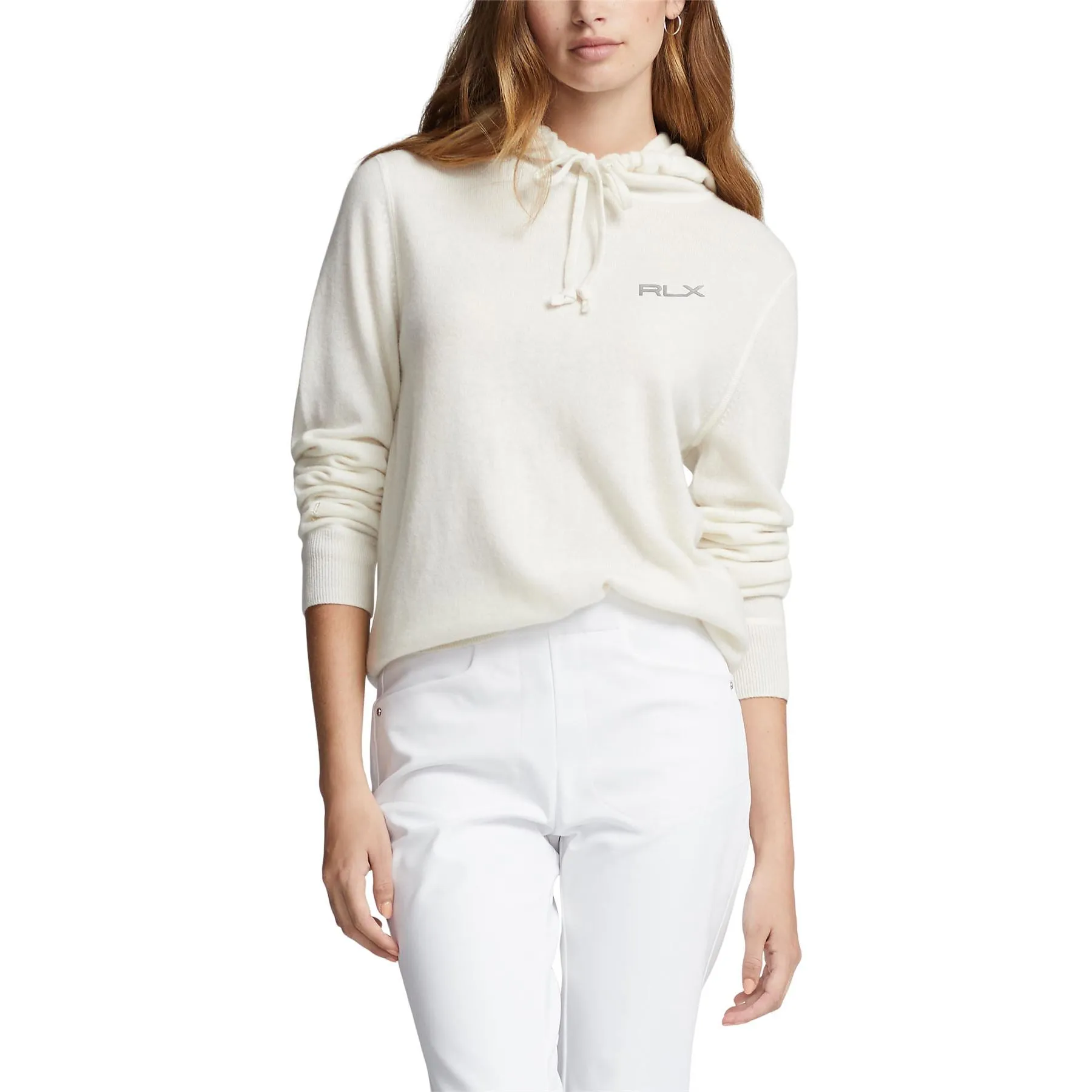 Womens Cashmere Hooded Sweater Parchment Cream - AW23