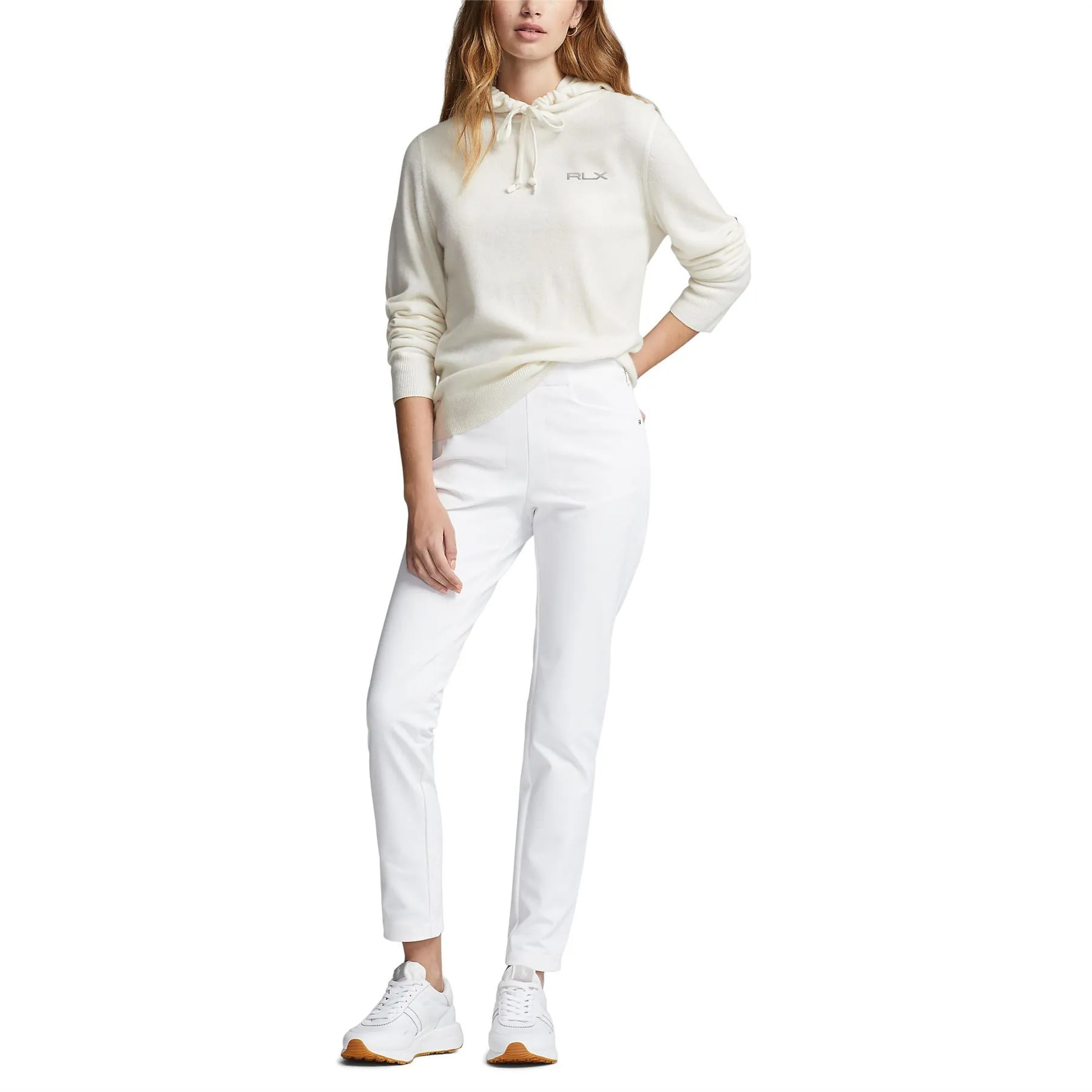 Womens Cashmere Hooded Sweater Parchment Cream - AW23