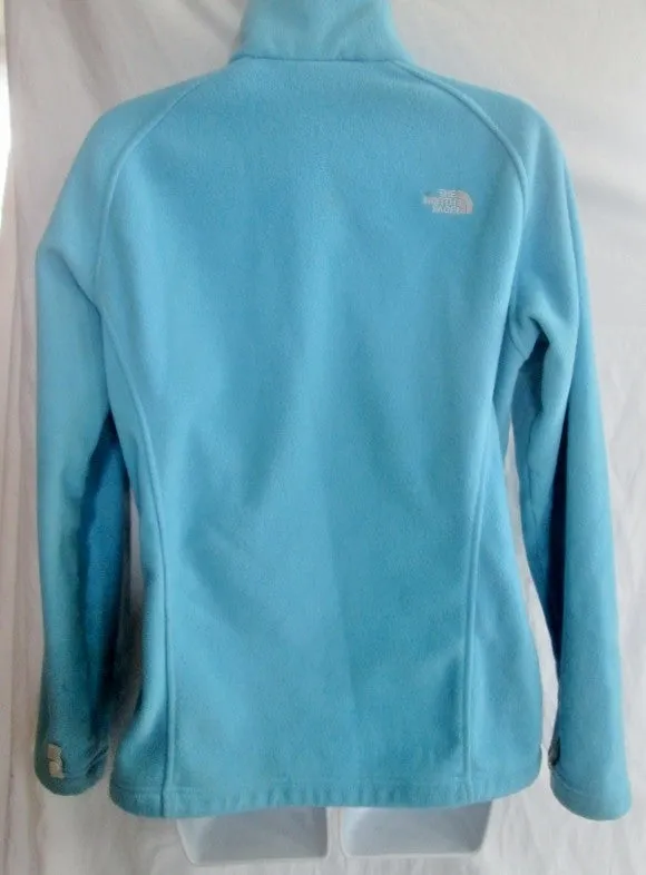 Womens THE NORTH FACE FULL ZIP FLEECE JACKET Coat POWDER Light BLUE L