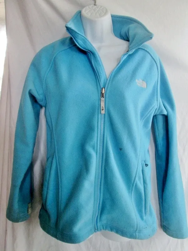 Womens THE NORTH FACE FULL ZIP FLEECE JACKET Coat POWDER Light BLUE L